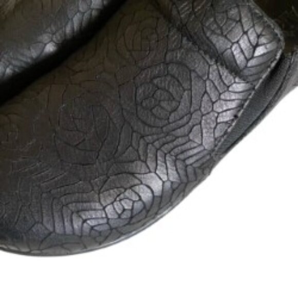 Alegria Eryn Black Leather Floral Notes Slip On Shoe 40 - Picture 9 of 9